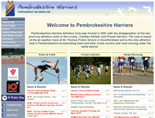 Tablet Screenshot of pembrokeshireharriers.org.uk